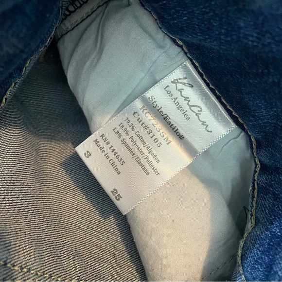 KANCAN distressed double‎ button stretch ripped casual size 3 skinny jeans - Picture 6 of 7